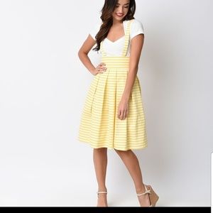 Yellow fitted dress